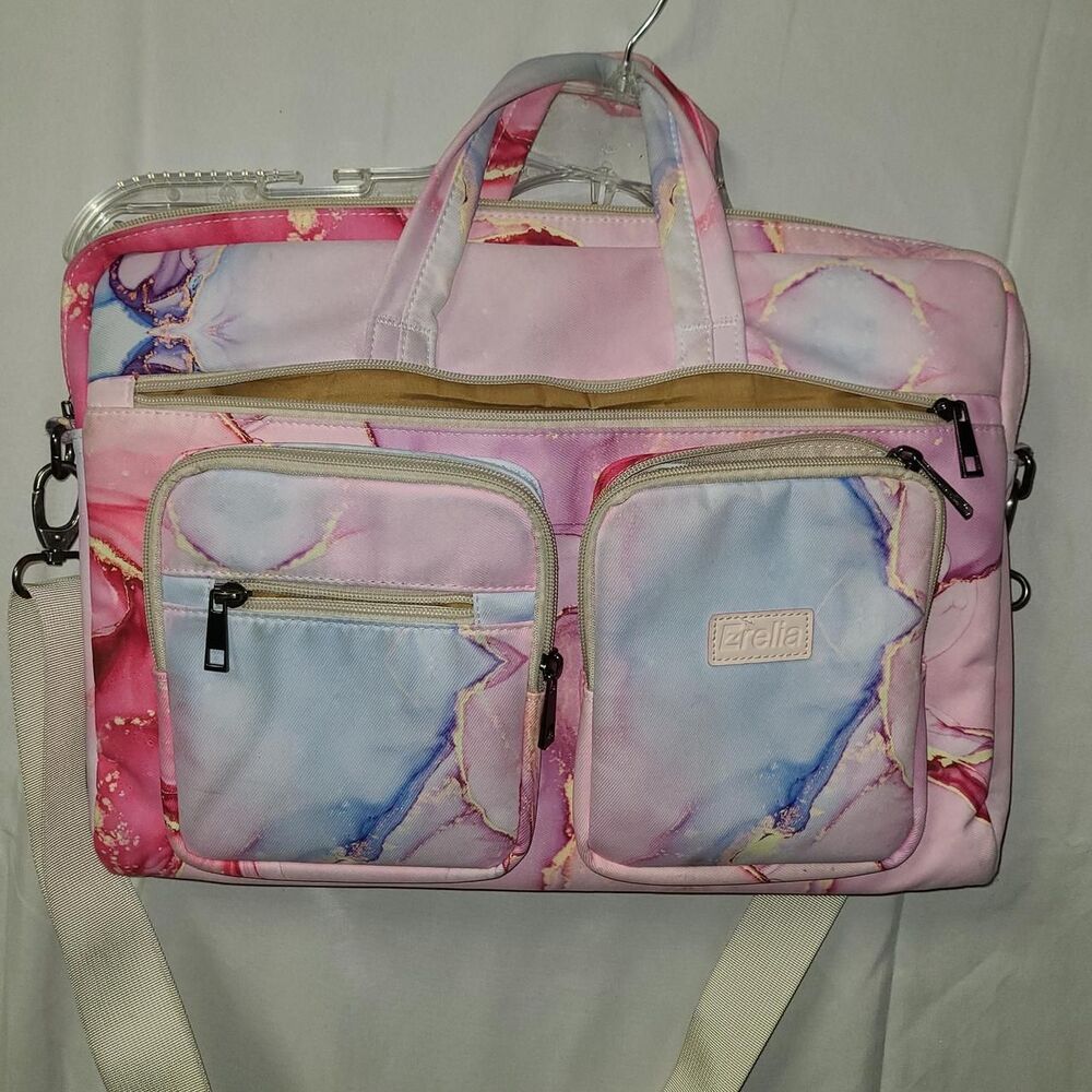 Source Unknown Zrella Pink Blue Marble Shoulder Bag